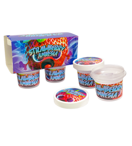 12-Pack Ice Cream Pint Style Containers with Lids & Display Boxes – Strawberry Design