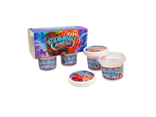 12-Pack Ice Cream Pint Style Containers with Lids & Display Boxes – Strawberry Design