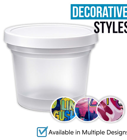 12-Pack Ice Cream Pint Style Containers with Lids & Display Boxes – Wild Berry Design