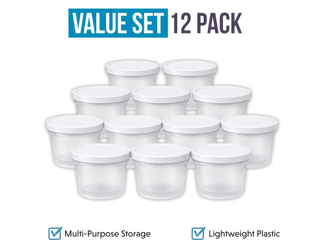 12 Pack 3.5G Pint-Style Storage Containers – 15 Designs