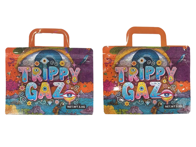 50 Pack 3.5G Shaped Mylar Storage Bags – Trippy Design