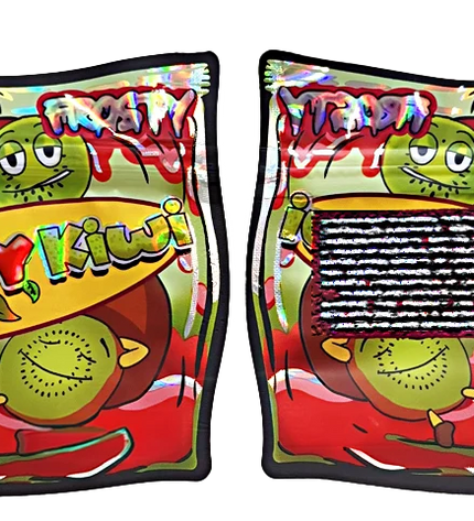 50 Pack 3.5g Shaped Mylar Bags – Cherry Kiwi Graphic