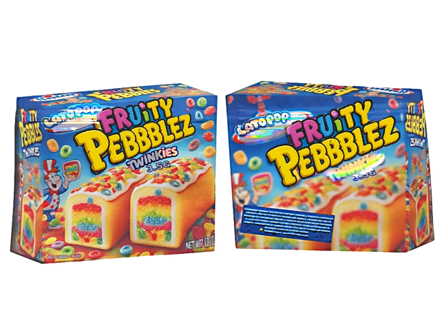 50 Pack 3.5g Shaped Mylar Bags – Fruity Cereal Graphic