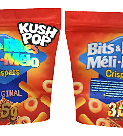50 Pack 3.5g Shaped Mylar Bags – Colorful Candy Graphic