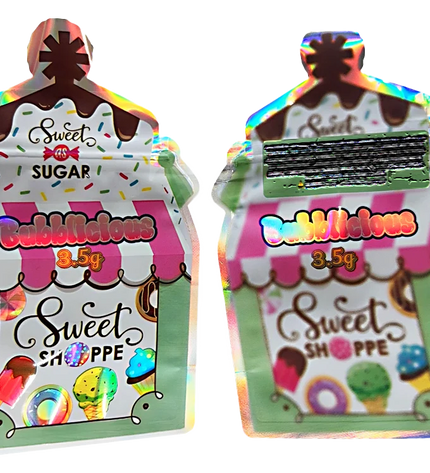 50 Pack 3.5g Shaped Mylar Bags – Sweet Shop Graphic