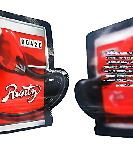 50 Pack 3.5g Shaped Mylar Bags – Fuel Pump Graphic