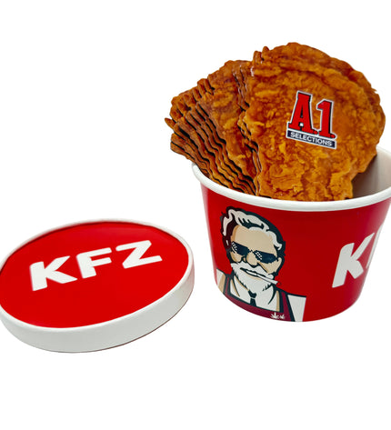 12-Pack 3.5g Chicken Bucket Style Mylar Bags & Buckets Packaging Set