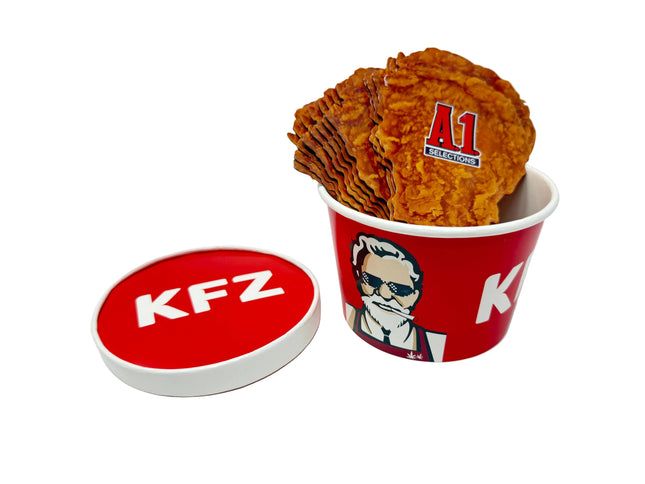 12-Pack 3.5g Chicken Bucket Style Mylar Bags & Buckets Packaging Set