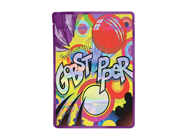 Mylar Bag Colorful packaging of a product with 'Coast Ripper' branding on a white background