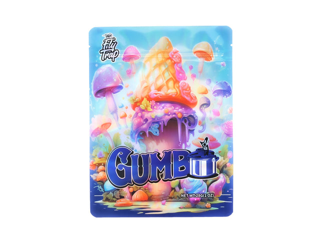 Mylar Bag Colorful packaging of Gumball with a cartoon character on a white background
