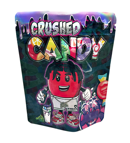 50 Pack 3.5g Decorative Mylar Bags – Crushed Candy Graphic