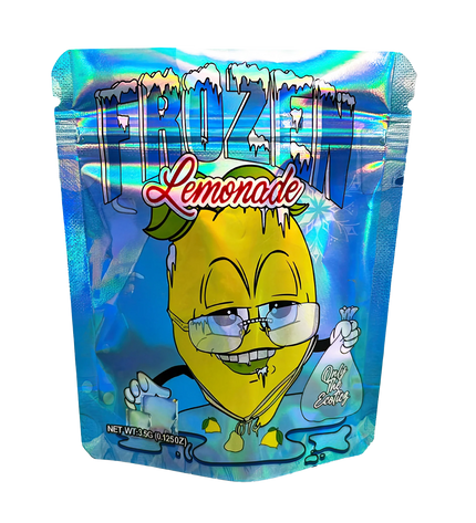 50 Pack 3.5g Decorative Mylar Bags – Frozen Lemonade Graphic