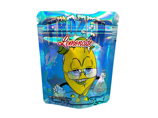 50 Pack 3.5g Decorative Mylar Bags – Frozen Lemonade Graphic