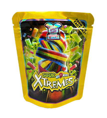 50 Pack 3.5g Decorative Mylar Bags – Sour Candy Graphic
