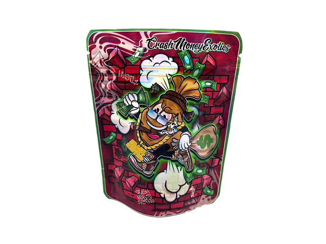 50 Pack 3.5g Mylar Bags – Money Graphic