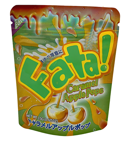 50 Pack 3.5g Unique Mylar Bags – Caramel Apple Graphic