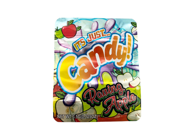 Its Just Candy Poppin Apple 3.5g Exotic Mylar Bags - 50 Pack by Mylar Kings