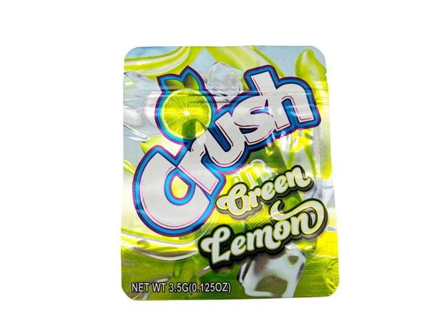 Mylar Kings Crush Green Lemon 3.5g Exotic Mylar Bags - 50 Pack