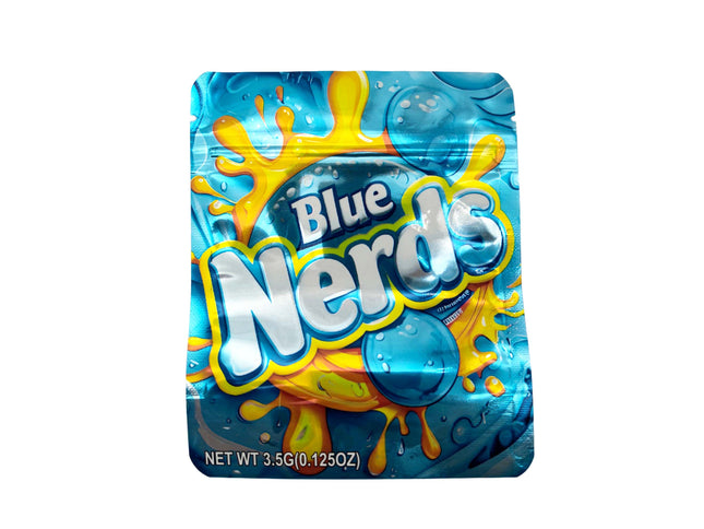 50 Pack 3.5g Blue Candy Design Mylar Bags - Mylar Kings