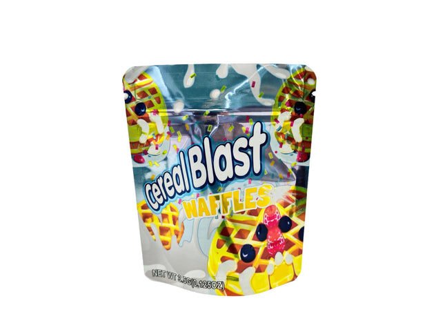 Mylar Kings 50 Pack 3.5g Cereal Waffle Design Mylar Bags