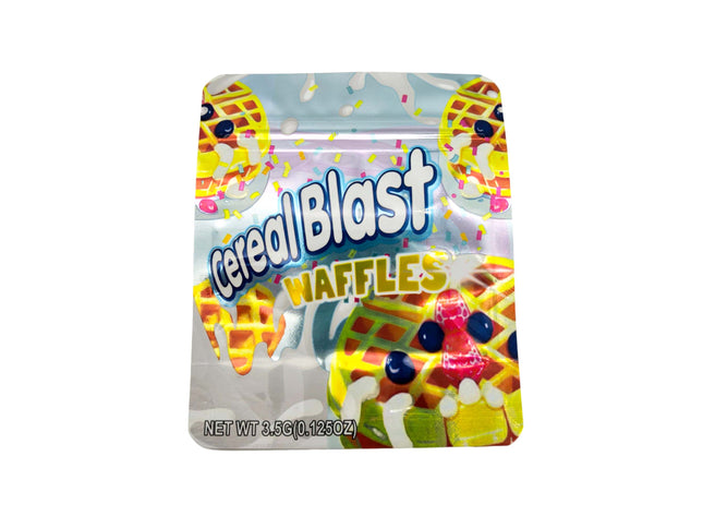 Mylar Kings 50 Pack 3.5g Cereal Waffle Design Mylar Bags