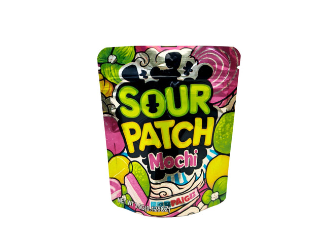50 Pack 3.5g Sour Mochi Design Mylar Bags | Mylar Kings