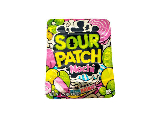 50 Pack 3.5g Sour Mochi Design Mylar Bags | Mylar Kings