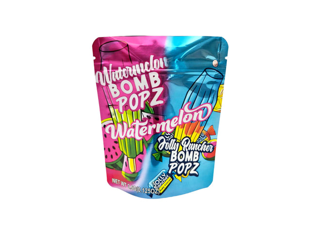 50 Pack 3.5g Watermelon Pop Design Mylar Bags by Mylar Kings
