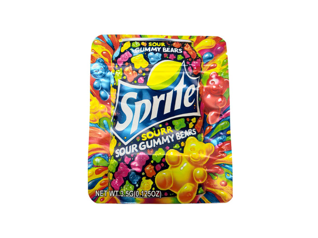50 Pack 3.5g Sprite Sour Gummy Bears Mylar Bags | Mylar Kings