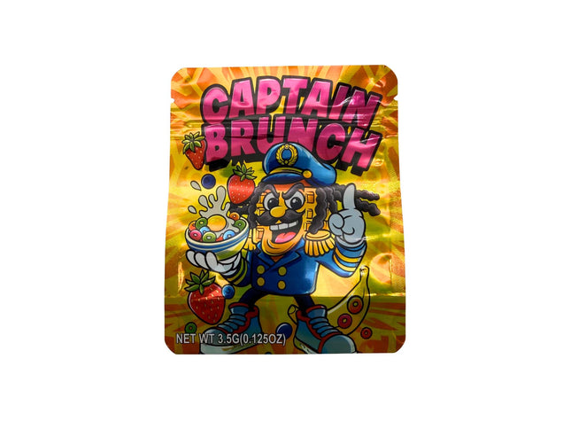50 Pack 3.5g Captain Brunch Mylar Bags by Mylar Kings