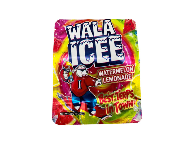 50 Pack 3.5g Wala Icee Watermelon Lemonade Mylar Bags | Mylar Kings
