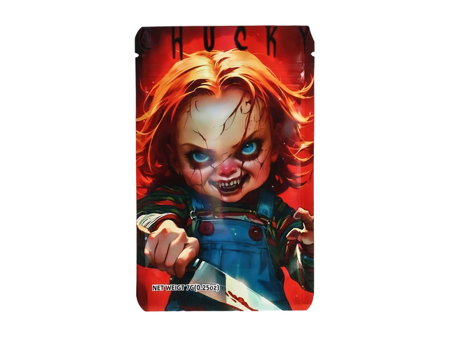 50 Pack 7g Unique Mylar Bags – Chucky Character Graphic