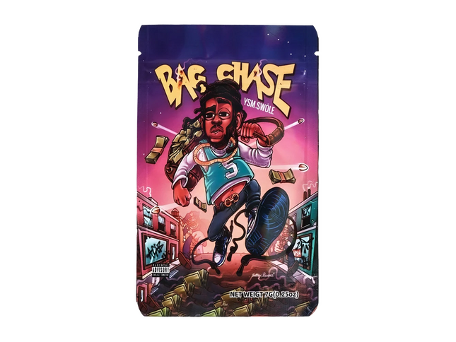 50 Pack 7g Unique Mylar Bags – Bag Chase Graphic