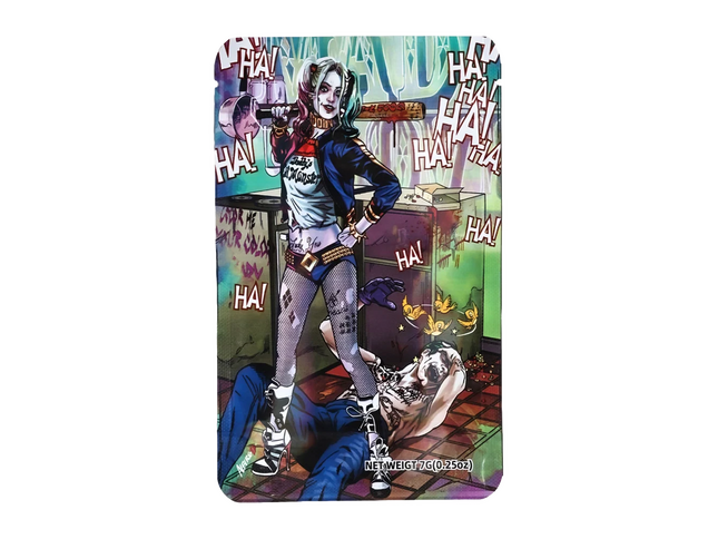 50 Pack 7g Mylar Bags – Harley Quinn Character Graphic