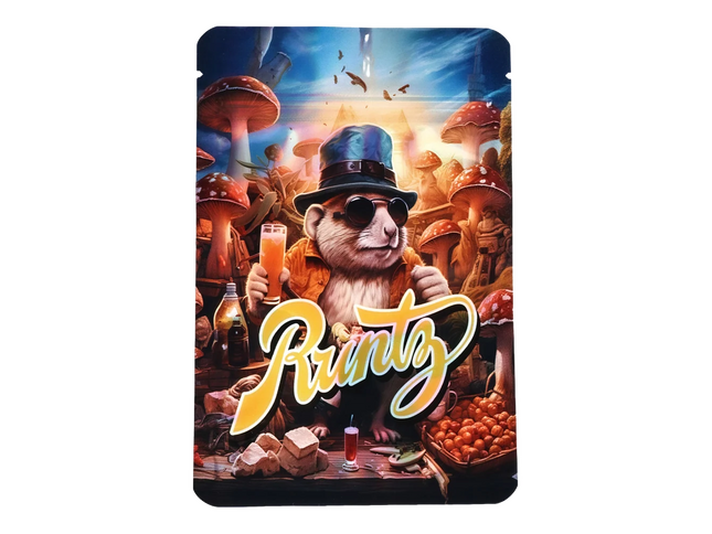 50 Pack 7g Mylar Bags – Rat Character Graphic