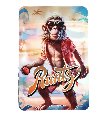 50 Pack 7g Mylar Bags – Monkey Character Graphic
