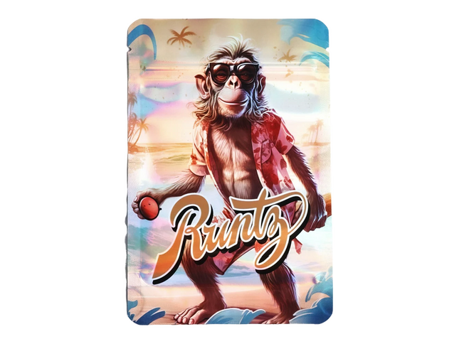 50 Pack 7g Mylar Bags – Monkey Character Graphic