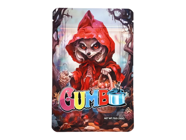 50 Pack 7g Mylar Bags – Red Riding Hood Graphic