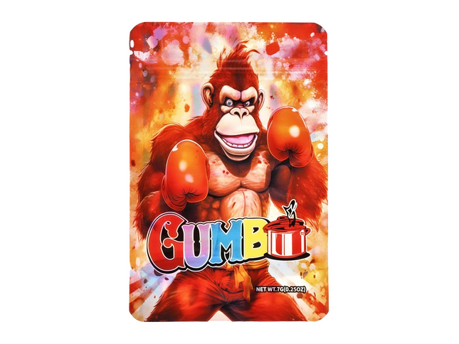 50 Pack 7g Unique Mylar Bags – Gorilla Boxing Graphic
