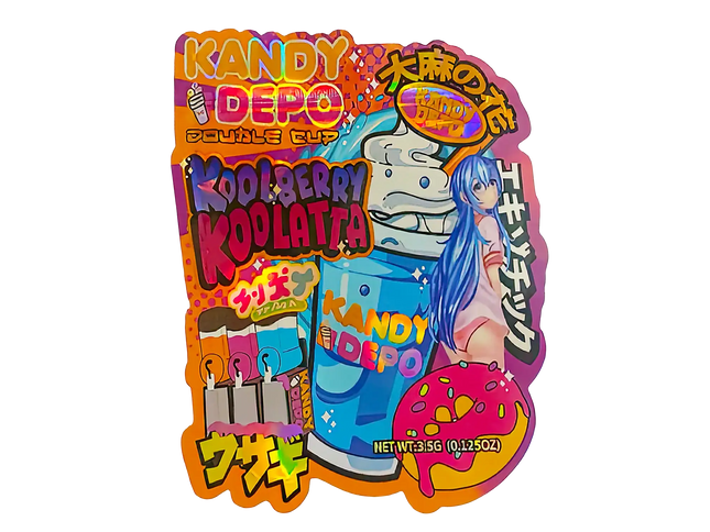 3.5g Shaped Mylar Storage Bag - Berry Koolatta (50 Count)