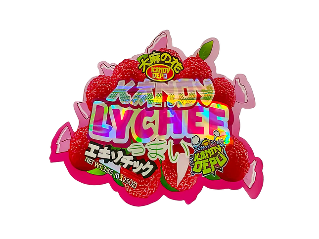 3.5g Shaped Mylar Storage Bag - Lyuchee (50 Count)