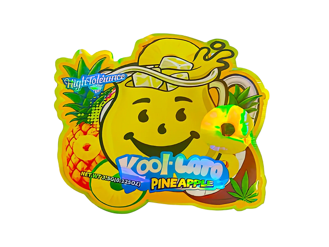 3.5g Shaped Mylar Storage Bag - Kool-Lato Pineapple (50 Count)