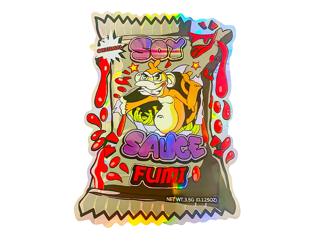 3.5g Shaped Mylar Storage Bag - Soy Sauce Fumi 2 (50 Count)
