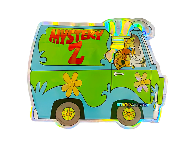 50 Pack 3.5G Shaped Mylar Bags – Mystery Z Design