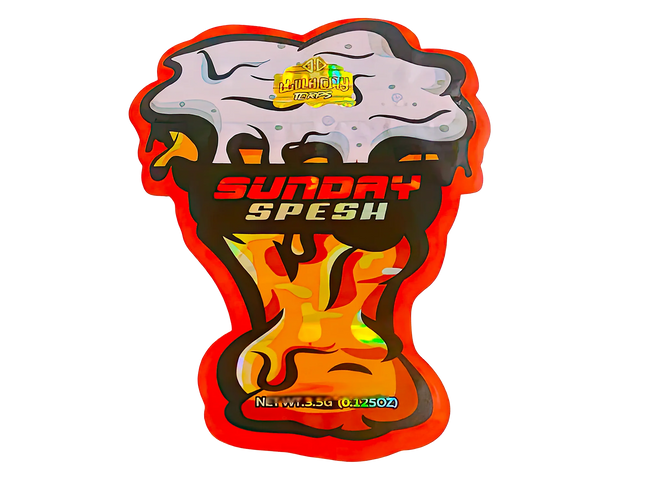 50 Pack 3.5G Shaped Mylar Bags – Sunday Design