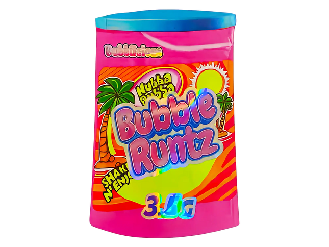 3.5g Shaped Mylar Storage Bag - Bubble Rntz (50 Count)