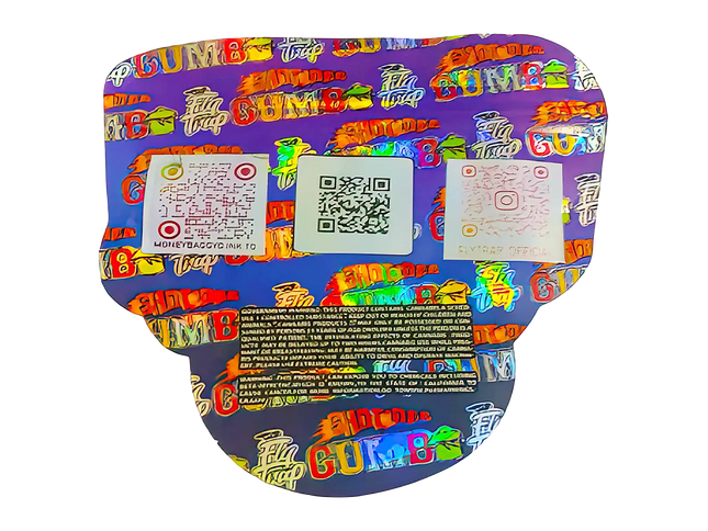 3.5g Shaped Mylar Storage Bag - Shot Off Gumbo (50 Count)
