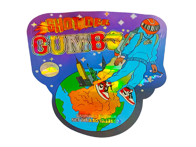 3.5g Shaped Mylar Storage Bag - Shot Off Gumbo (50 Count)