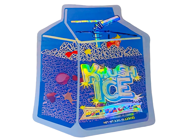 3.5g Shaped Mylar Storage Bag - Krush Ice (50 Count)