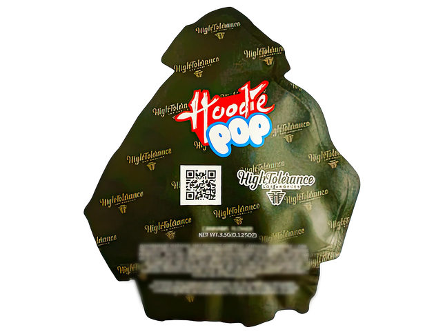 50 Pack 3.5G Shaped Mylar Bags – Hoodie Pop Design